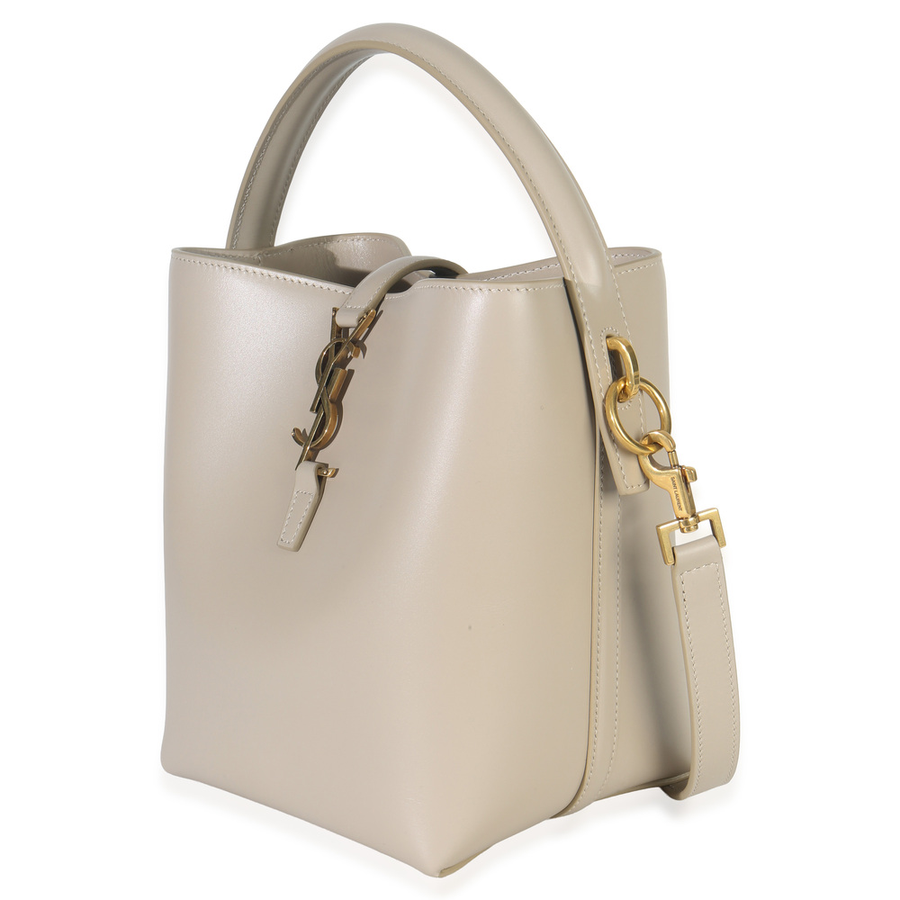 Saint Laurent Beige Shiny Calfskin Small Le 37 Bucket Bag - Picture 4 of 8